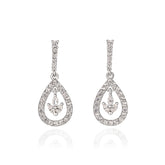 עגילים כסף טיפה בתוך טיפה